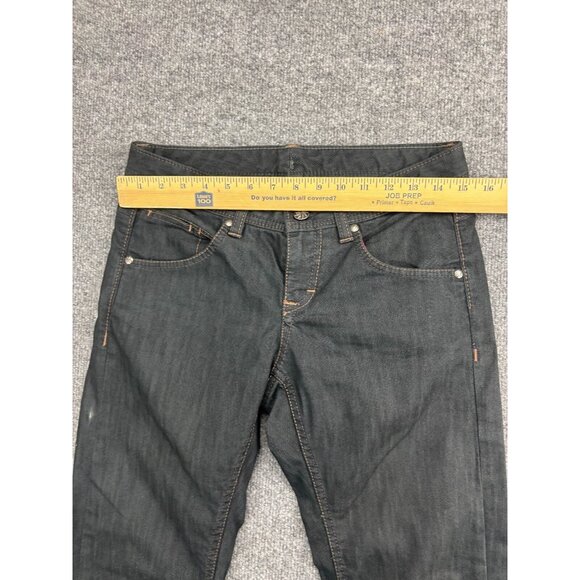 Athleta Slim Straight Jeans Women's 4 Dark Blue Drawstring Mid Rise - Picture 3 of 9